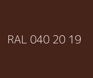 Color RAL 040 20 19 